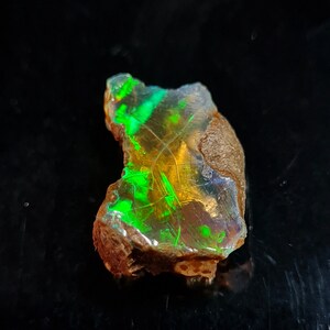 Topkwaliteit opaal vuur ruw, 16x11x6 mm, 5,10 karaat. Multi Fire Opal Row Nuggets, Multi Fire Flashy Oily Opal Rough.