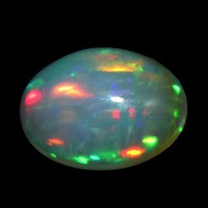 Bellissimo Cabochon opale etiope 2.15 carati Fuoco Opale Anello Dimensioni 11x8x4 MM Ottobre Birthstone Calibrato Dimensioni grande opale Fare gioielli