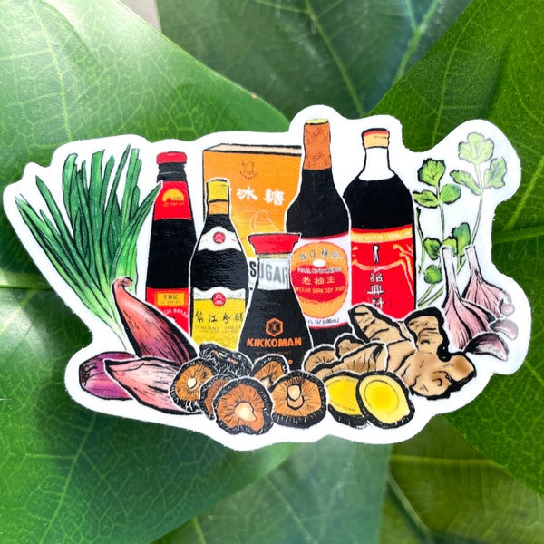 Asian Food Sticker | Asian Pantry Art | Asian Food Illustration | Chinese Food Art Sticker | Asian Sticker