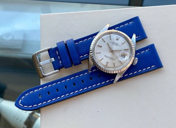 Blue 18mm 20mm Rolex Datejust Omega Tag 