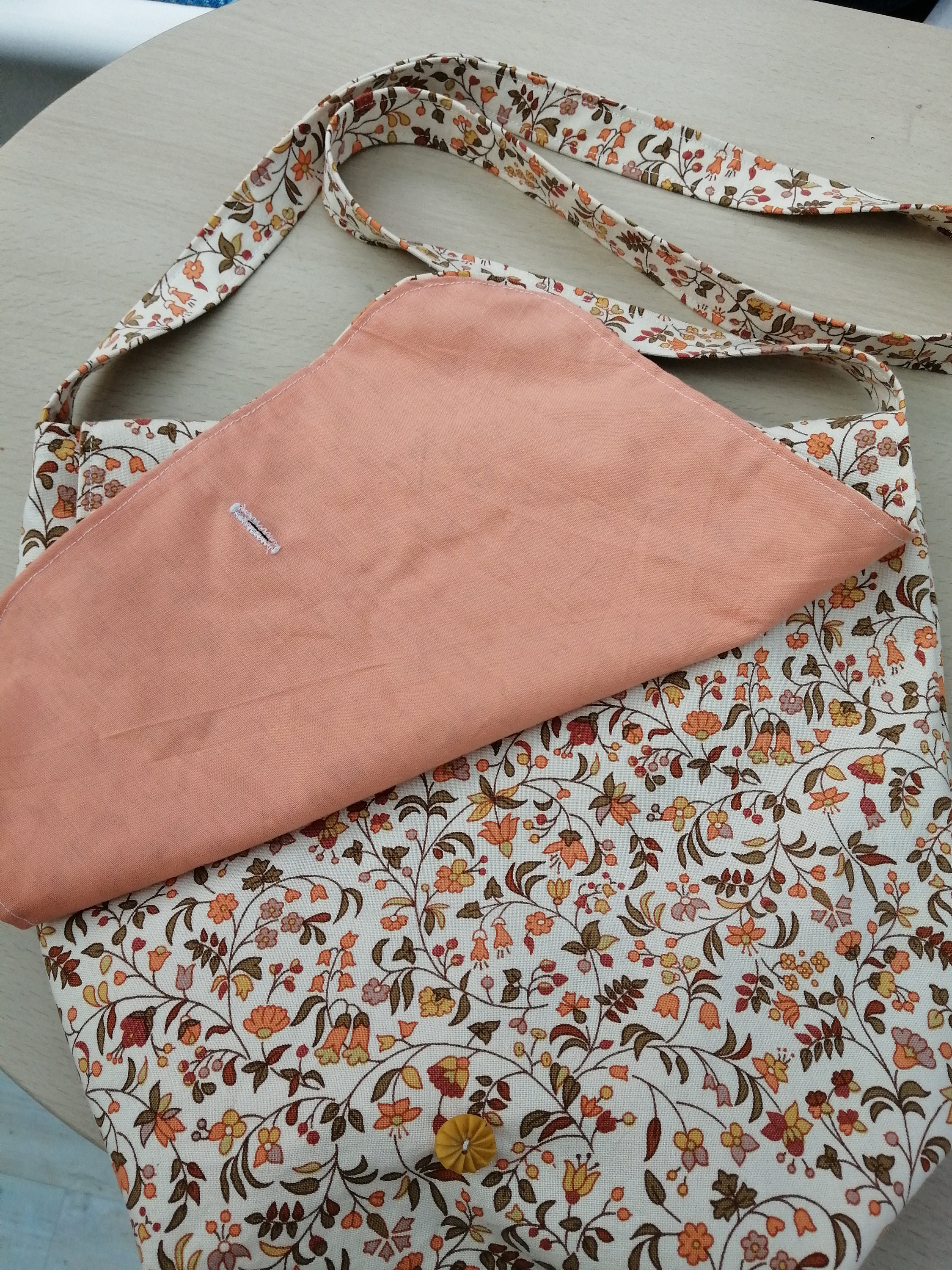 Retro style crossbody messenger bag upcycled fabric Etsy