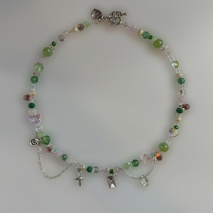 Primrose (Coquette Beaded Necklace | Handmade, Charm Necklace, Aesthetic, Indie, Fairycore, Gift Idea)