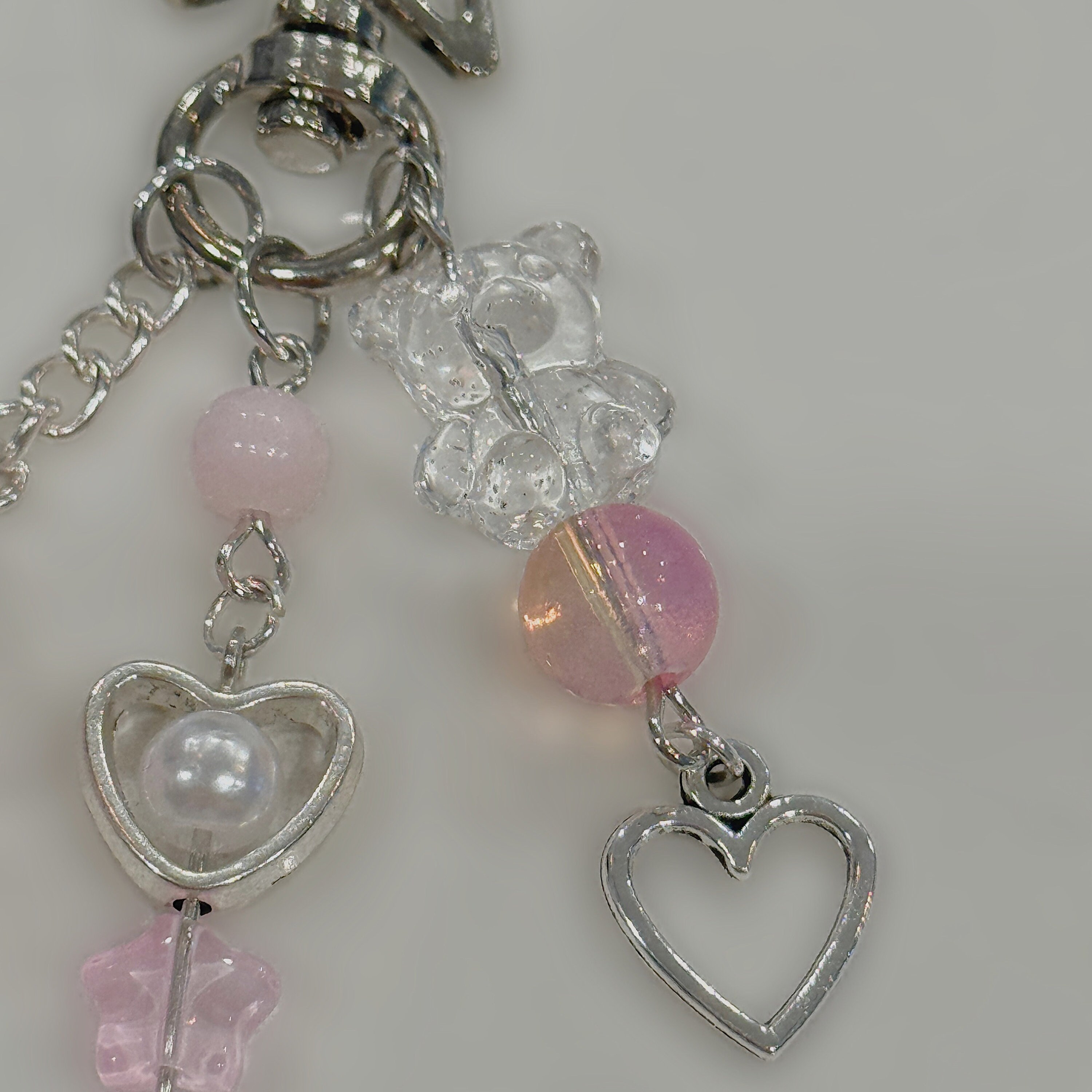 beads♡key chain Matching Pudding Keychain: Y2K Beaded Bag Charm, Heisei