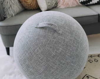 Yoga Ball Cover, New Mom Gift, Phisyo Ball Cover, Gray Yoga Ball Cover, Unique Gift Idea for Mom to Be, Pilates Ball Cover,Birth Accessories