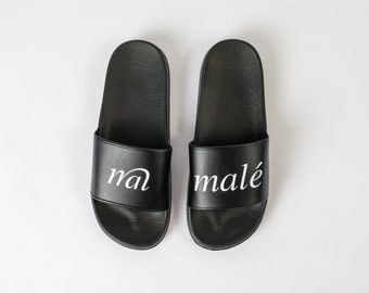 Black Slippers, Unique Gift Idea for New Mom, Mama Slippers, Mom to Be Gift, Overnight Slippers, Organizer Bags, Birth Bag, Baby Shower Gift