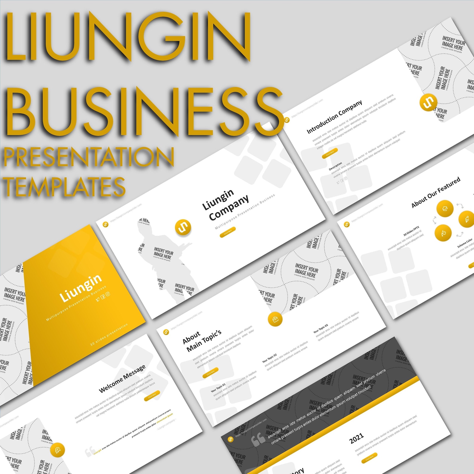 Canva Powerpoint Templates Liungin Theme Google Slide PPTX | Etsy