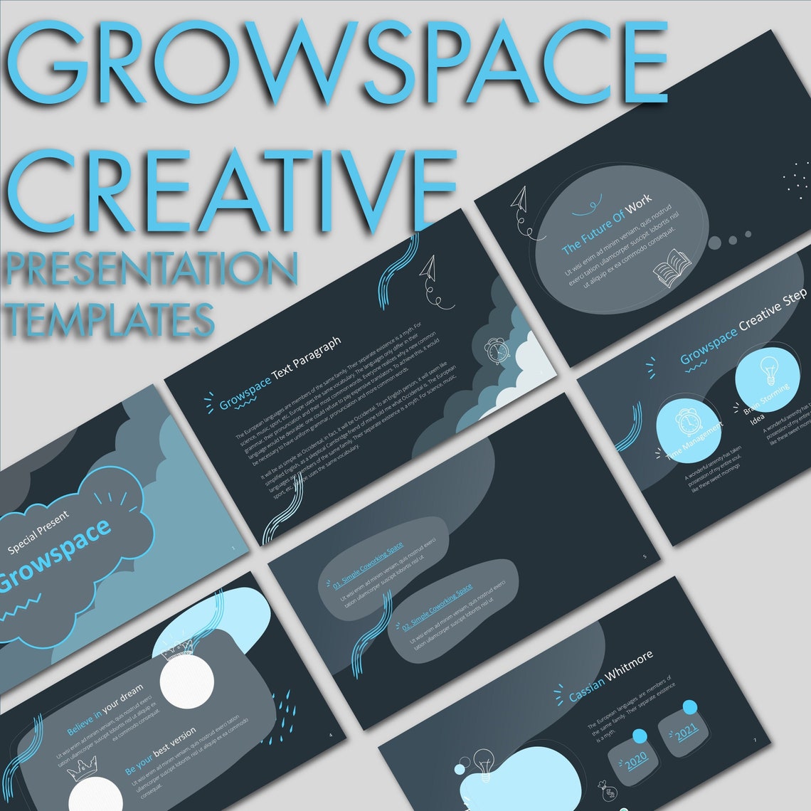 Canva Powerpoint Templates Growspace Creative Theme Etsy