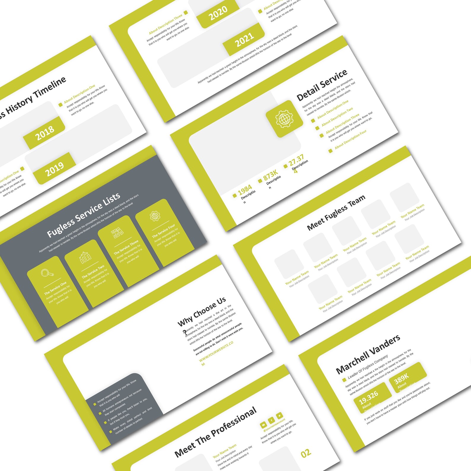 Canva Powerpoint Templates Fugless Theme Google Slide PPTX | Etsy