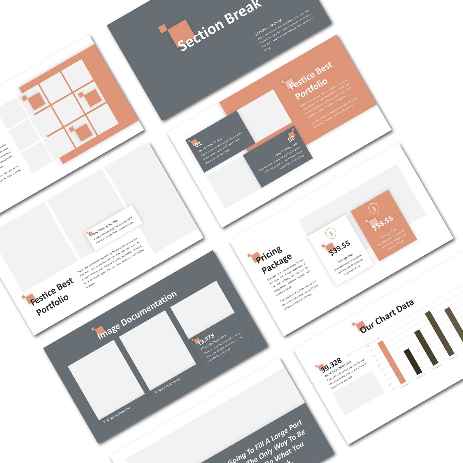 Canva Powerpoint Templates Festice Design Theme Google Slide | Etsy