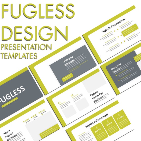 Canva Powerpoint Templates Fugless Theme Google Slide PPTX | Etsy