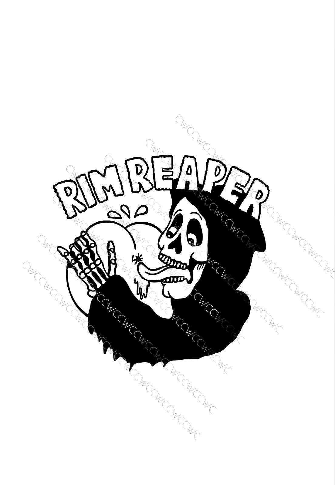 Rim reaper decal, vulgar mature decal, grim reaper car decal, inappro…