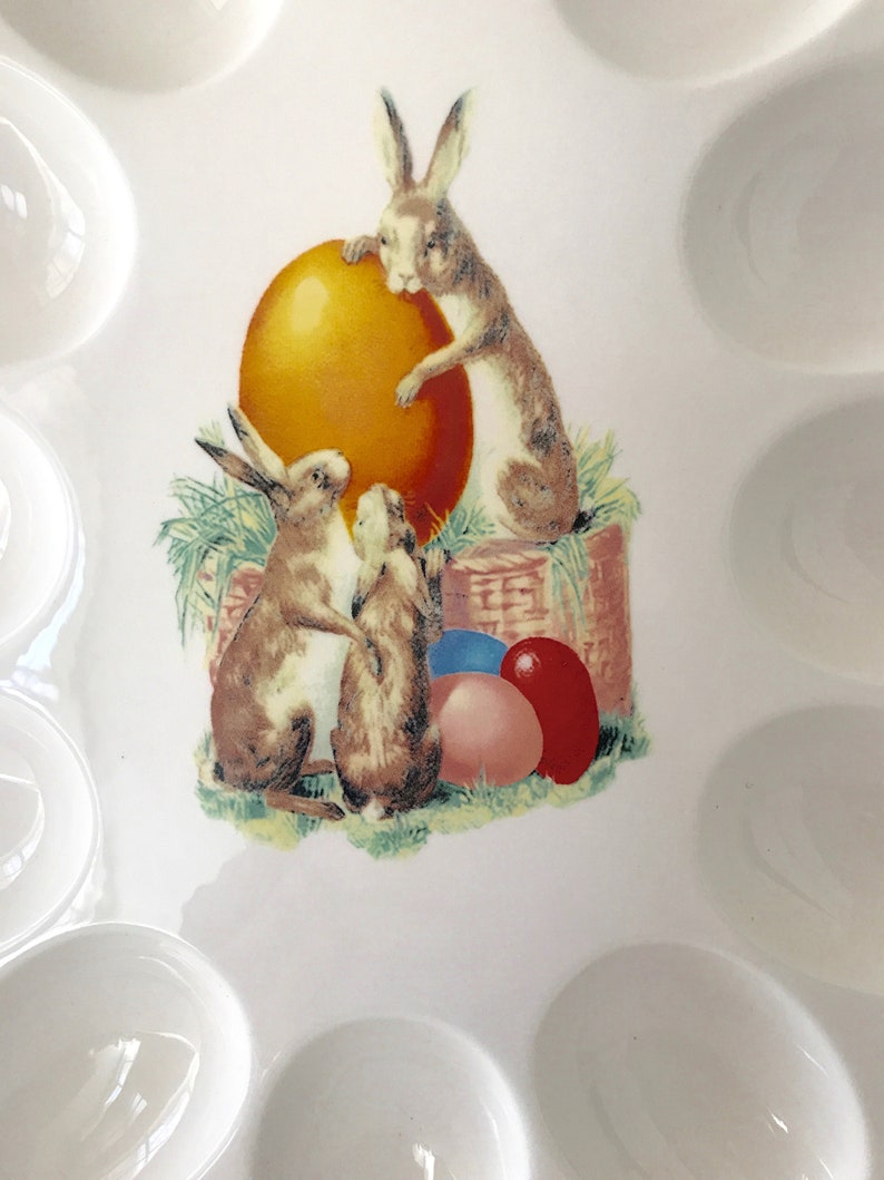 Easter Bunny Deviled Egg Platter Gift Set by Mud Pie main image 1