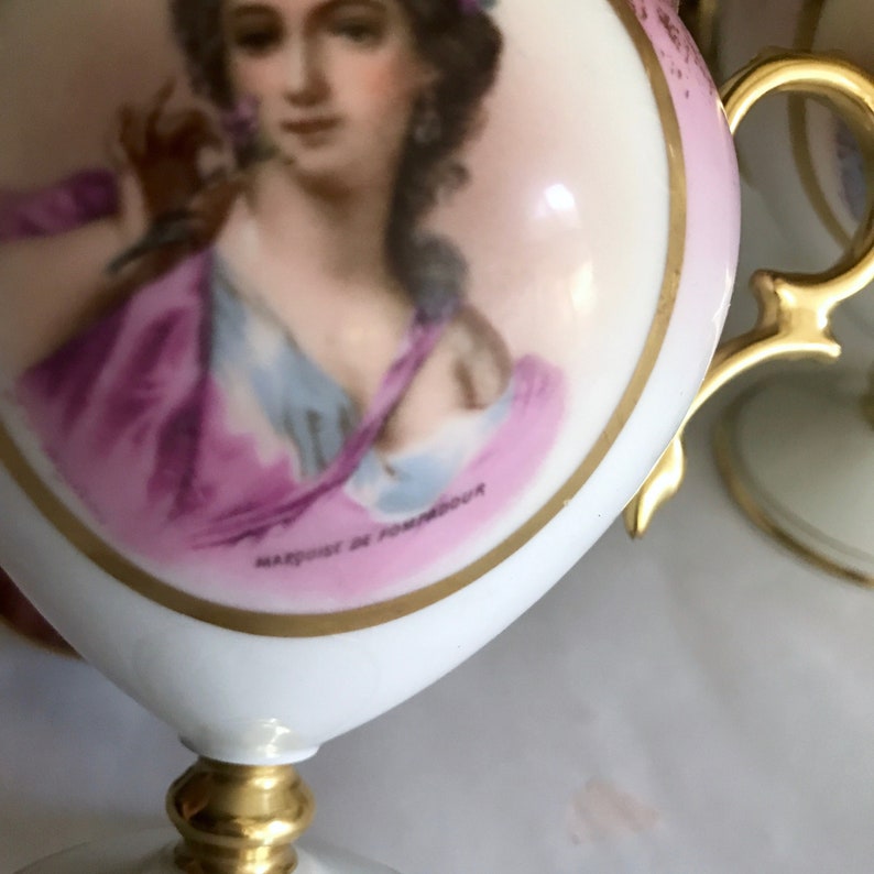 Antique AK Limoges France 18801890 French Portrait Ladies Tea Etsy