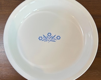 Plato para tarta Corning Ware Blue Cornflower de 9 pulgadas, vintage, P-309