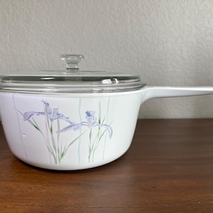 Cacerola vintage Corning Ware Shadow Iris de 2,5 litros S-2.5-B con tapa