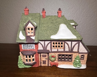 Department 56 Retired — NICHOLAS NICKLEBY COTTAGE — Dept 56 Dickens Village Series, #5925-0, Heritage Village Collection, Vintage
