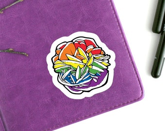 Pridenite - LGBTQIA+ Pride Flag Desert Rose Mineral Mineralogy Pride in STEM Sticker