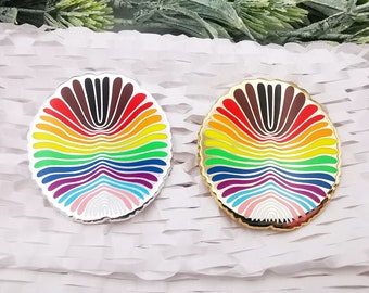 Dickinsonia LGBTQ+ Progress Pride enamel pin