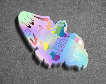 Tiktaalik Progress Pride LGBTQ+ Queer Science Pride in STEM Paleontology holographic sticker