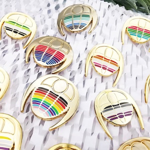 Queerlobites - Pride Flag Trilobite Enamel Pin