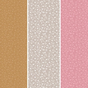 Riley Blake Designs ~ FLORET C675 ~ Cider, Beach, and Shell ~ Cotton Quilting Fabric ~ Sold by the 1/2 Yard