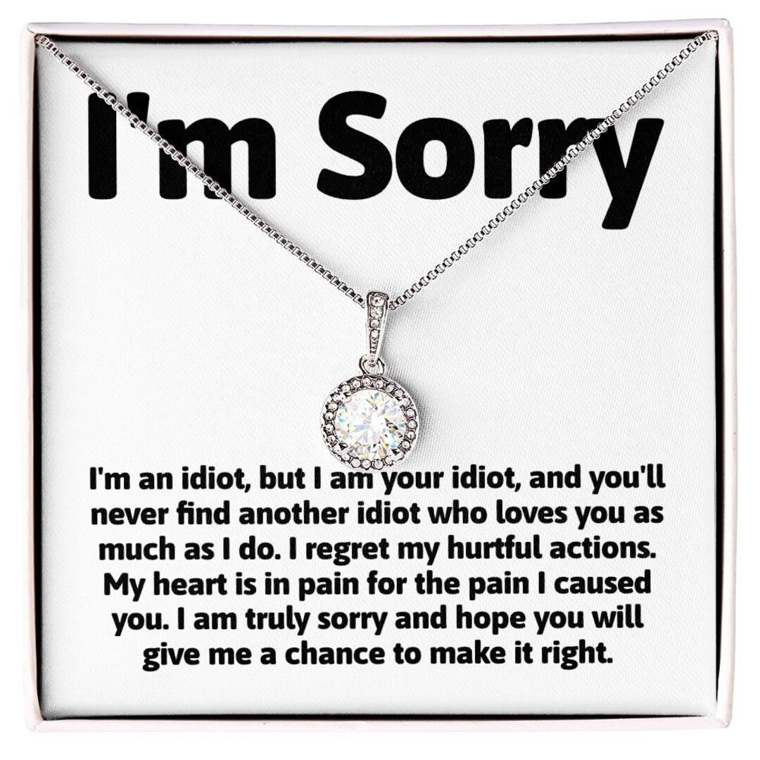 Im Sorry Necklace for Her Apology Necklace for Her Im Sorry - Etsy