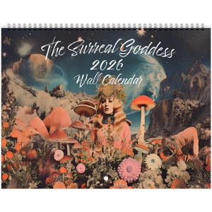 2026 Wall Calendar Surreal Goddess 8.5 x 11" 2026 12-Month Calendar 2026 Goddess Calendar 2026 Surreal Art Wall Calendar