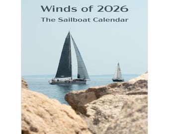 2026 Sailing Calendar Vibrant Full-Color Sailboat Photography Sail Boat Planner Eco-Friendly Free Shipping