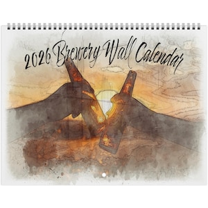 2026 Brewery Wall Calendar 2026 12-Month Wall Calendar 2026 Brewing Calendar 2026 Beer Calendar Gift for Beer Lover