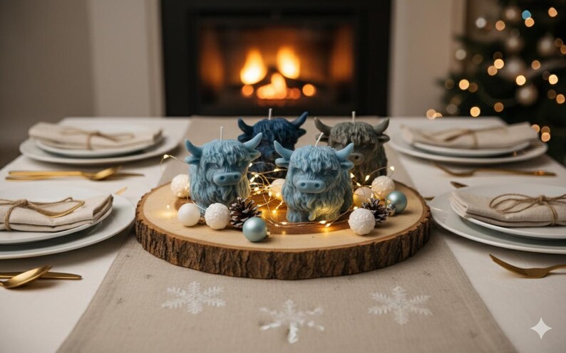 Highland Cow Candles Set of 2 Hand-Poured Soy-Beeswax Blend Scottish Cow Gift Eco-Friendly Free US Shipping image 10