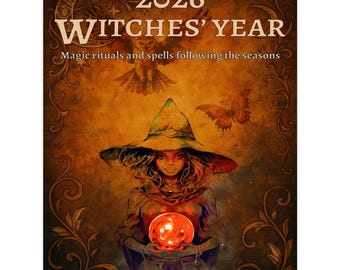 2026 Witches Year Wall Calendar Witchcraft Sabbats & Lunar Magic 12-Month Calendar with Wiccan Holidays U.S. Holidays Gift for Wiccan