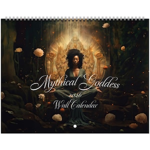 2026 Wall Calendar Mythical Goddess 8.5 x 11&quot; 2026 12-Month Wall Calendar 2026 Goddess Calendar Divine Feminine Calendar Gift for Queen