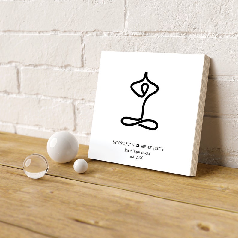 Yoga Studio Decor Custom Yoga Studio Sign Wood Sign Etsy