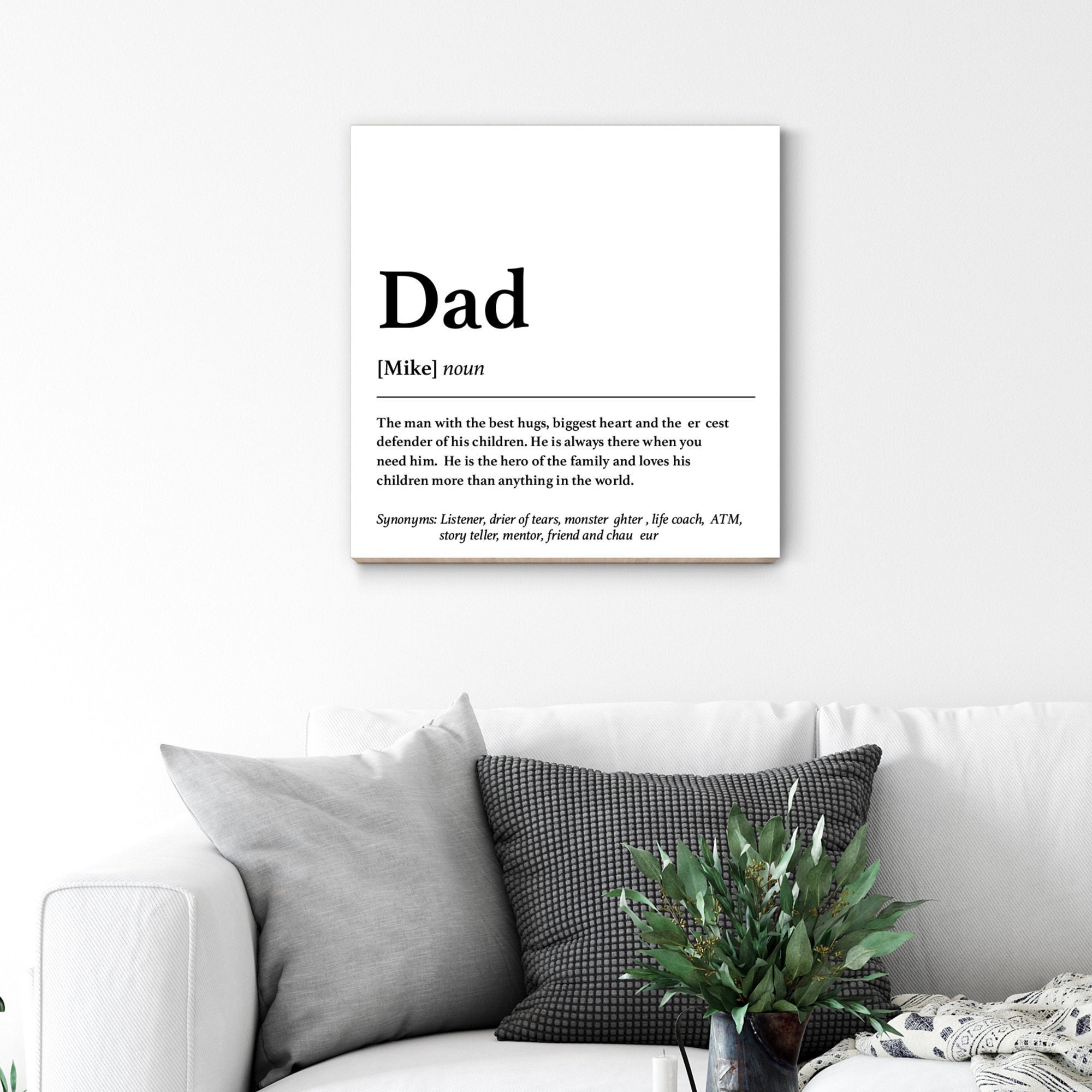 Personalized Dad Definition Wood Sign Custom Meaning Print - Etsy