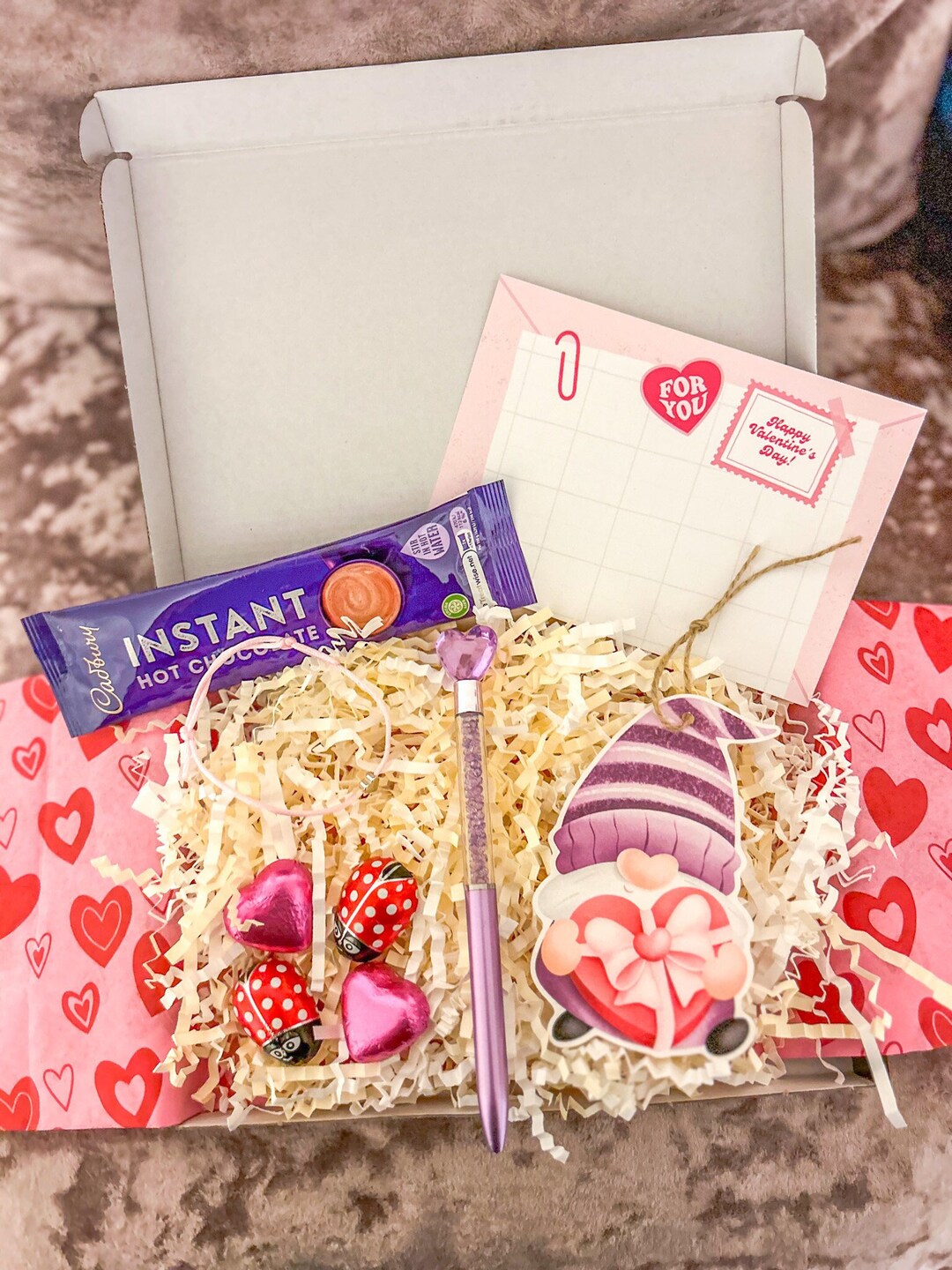 Cute Pink Valentines Day Treat Box for Best Friend Gifts for My Wife ...