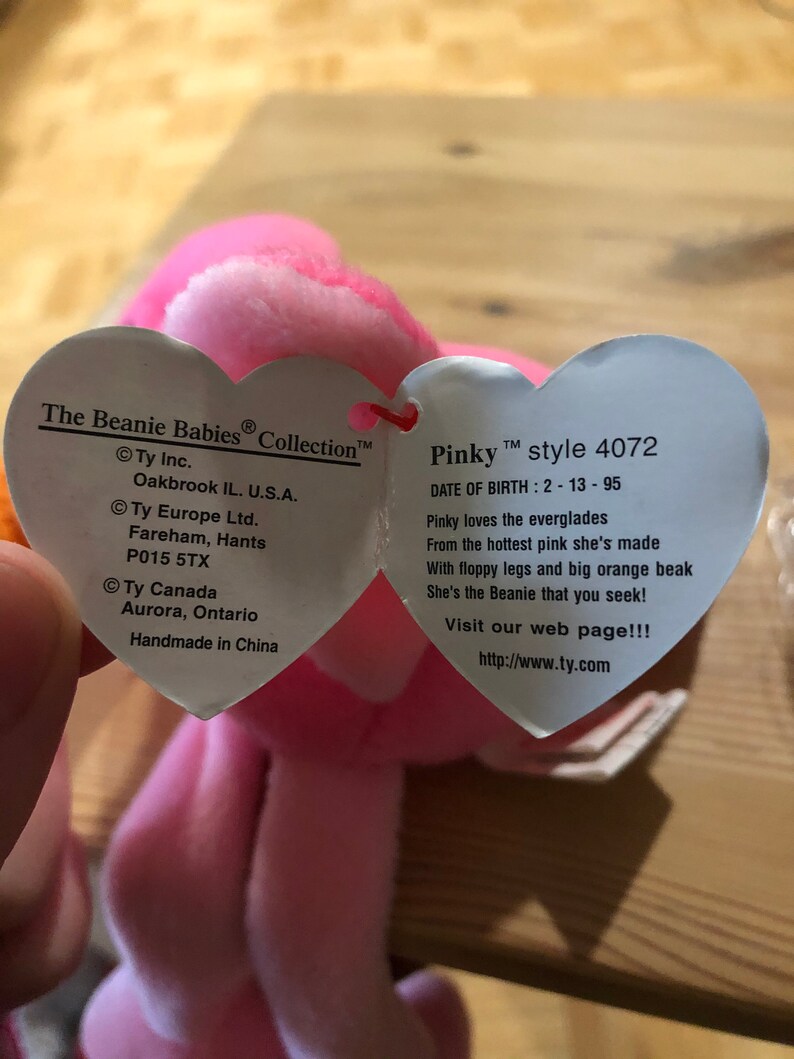 Original 1995 Pinky Beanie Baby - Etsy