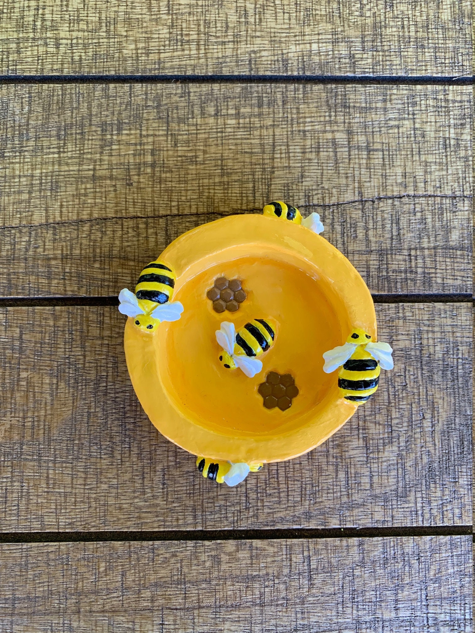 Handcrafted Cute Ashtrays and Trinket Dishes Circle Honey Bee Etsy