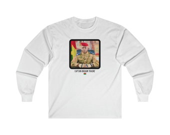 Ibrahim Traore African Fashion Buy Black Liberation Thomas Sankara Motherland Burkina Faso Unisex Longsleeve Tee Gift Him Her Pan African