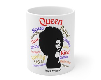 Carefree Black Girl Magic Beauty Melanin Queen African Woman Coffee Tea Mug