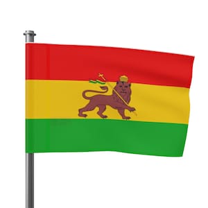 House Flag Ethiopia Lion of Judah Rasta Gift HIM Her Haile Selassie Reggae Music Jamaica African Liberation Bobo Ashanti Buy Black Power