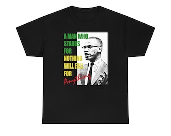 Malcolm X Black Power African Liberation Gift for Him Her Team Natural Civil Rights Nation of Islam T-shirt