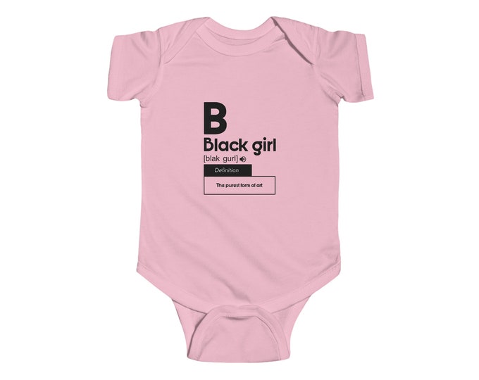 Carefree Black Girl Magic Self Love Melanin Rich Buy Black History Juneteenth New Mom Gift for Her Infant Baby Shower Fine Jersey Bodysuit