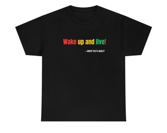 Bob Marley Reggae Music African Liberation Buy Black Power One Love Melanin Magic King Queen Gift for Him Her Heavy Cotton T-Shirt Jamaica