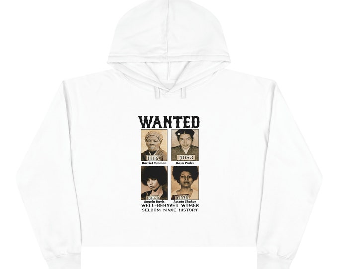 Harriet Tubman Assata Rosa Parks Angela Davis African Liberation Buy Black Liberation Woman Empowerment Gift For Her Anti-Racist Crop Hoodie