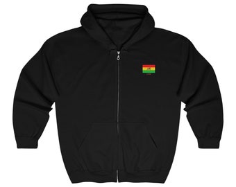 Ethiopia Rastafari Africa Fashion Reggae Music Festival Jamaica Melanin Magic Unisex Heavy Blend Full Zip Hooded Sweatshirt Gift for Him Her