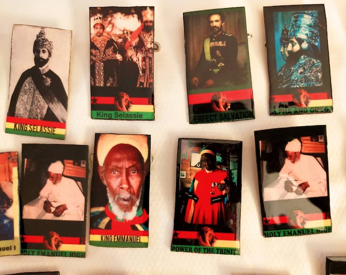 Bobo Ashanti Rastafari Guidance Pins Badges One Love Dreadlocks God Melanin Magic Bob Marley