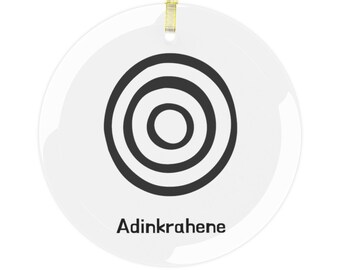 Adinkrahene Adinkra Ghana Culture Glass Ornament Kwanzaa Gift Africa Decor
