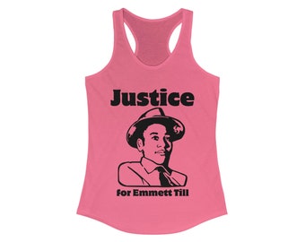American Civil Rights Emmett Till Memphis MLK Malcolm X Black History Juneteenth BLM Buy Black Liberation Gift Women's Racerback Tank