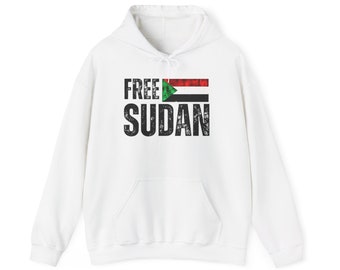 Hooded Sweatshirt Free Sudan Khartoum African Liberation Reggae Music Buy Black Power Rasta Hoody Gift for HIM Her Unisex Heavy Blend