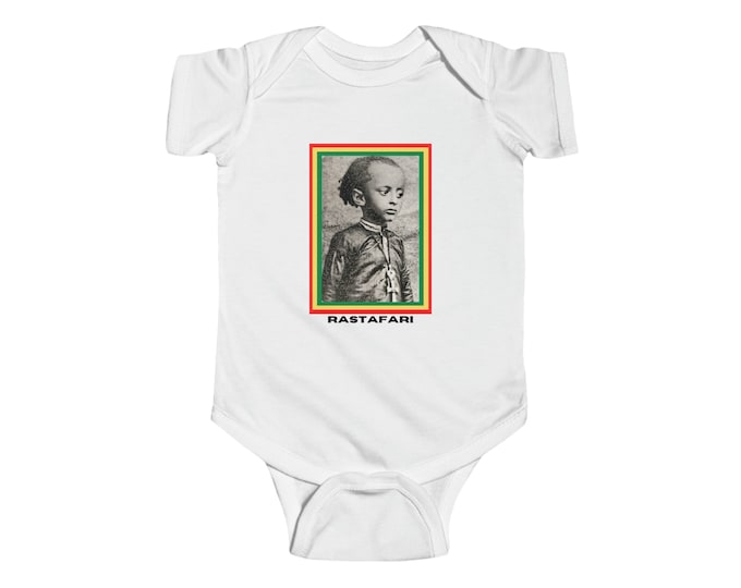 African Fashion Lion of Judah Rastafari Haile Selassie Ethiopia Reggae Music Pro Black Liberation Gift for Infant Fine Jersey Baby Bodysuit